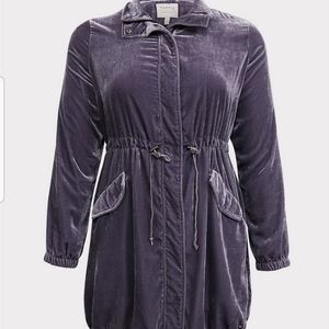 Torrid velvet anorak